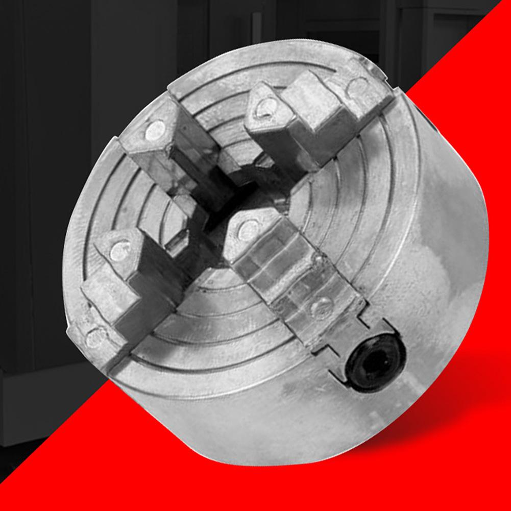 4 Jaws Self Centering Chuck Zinc Alloy Self-Centering Drill Chuck with Motor Connection Shaft for Grinding Milling Lathe Machine