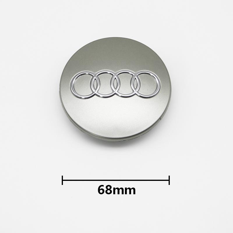 4PCS Car Wheel Center Caps 68mm Hubcap Auto Accessories For 4s A1 A2 A3 A4 A5 A6 A7 A8 TT RS3 RS7 S5 B8 C6 B9 S1 Q1 Q2 Q3 Logos4