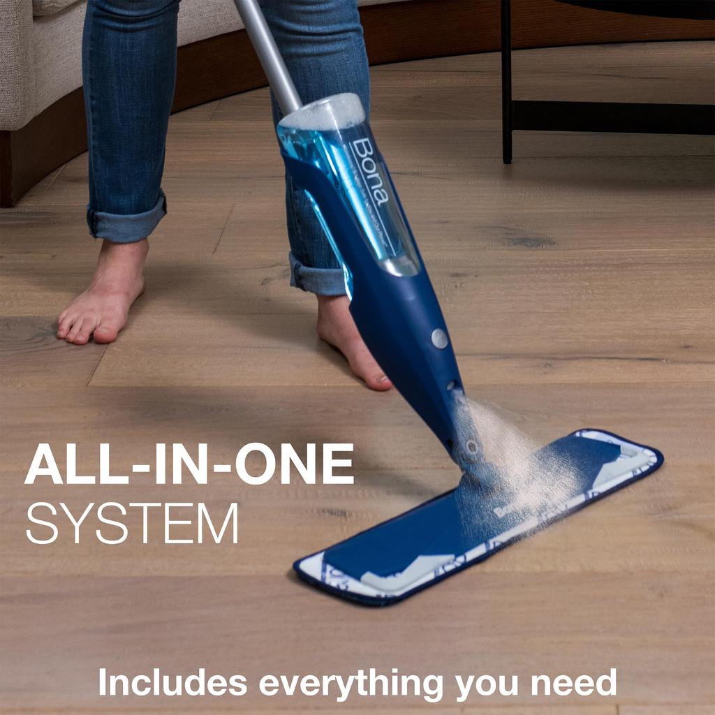 Bona Premium Spray and Clean Your Home Floors with Just This One Mop Easy, Clean, Gentle. Tool.