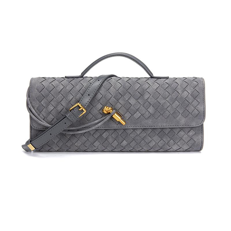 High-End Versatile Woven Baguette Crossbody Tote