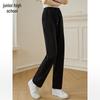 Chushen Women's Winter High-Waist Straight-Leg Warm Casual Pants