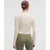Lululemon It S Rulu Cropped Half Zip  Chevron Updated Light Ivory