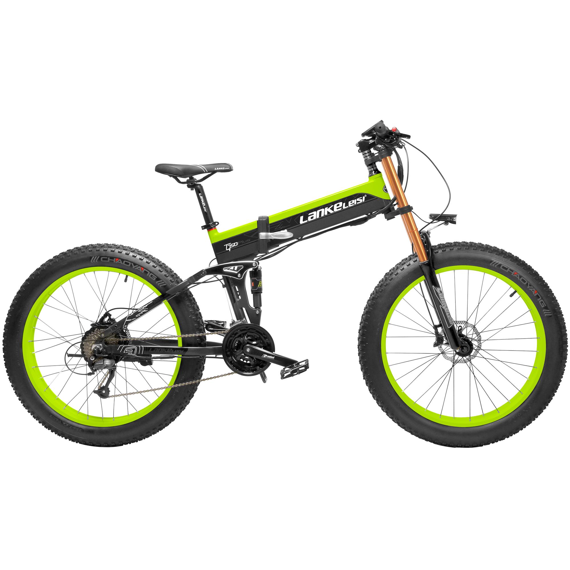 Vélo de Montagne Électrique LANKELEISI XT750 Plus 26″ Pneus Larges