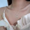 Minimalist Wave Necklace for Women, Cold Style Teardrop, Versatile Fashionable Clavicle Chain, Niche Internet Celebrity Choker