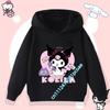 2026 New Kurumi Children's Hooded Sweatshirt Boys' Sport Shirt Girls' Casual Top Sanrio Cartoon Print Fall/Winter Pullover Shirt