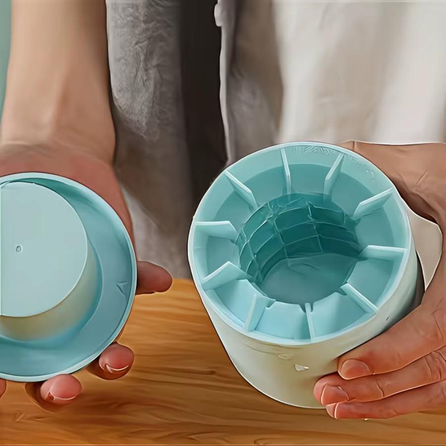 Silicone Ice Cup Mold, Cylinder Ice Cube Maker, Easy Release Freezer Ice Mold for Cocktails & Iced Drinks