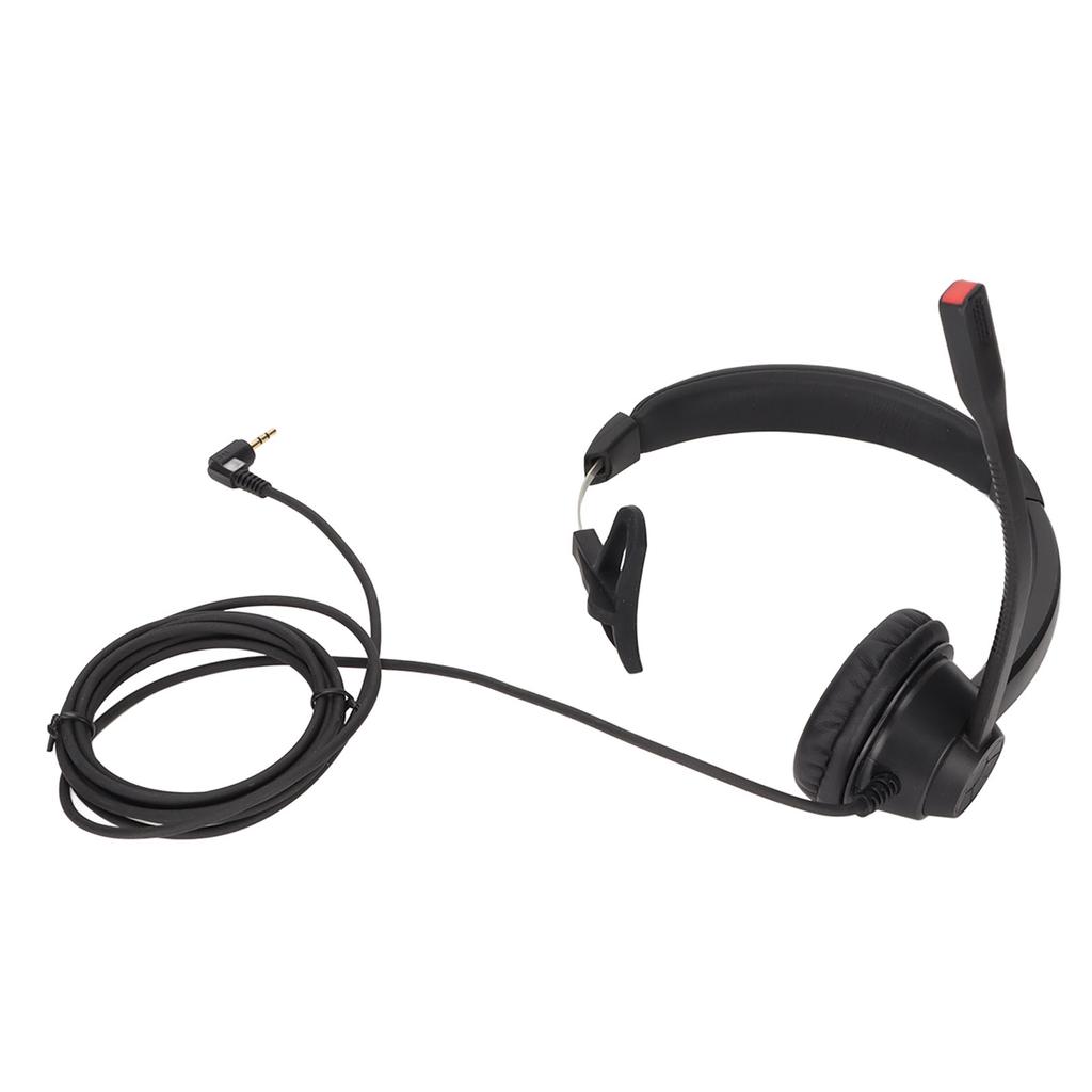 2.5mm Telephone Headset Noise Reduction Unilateral Elbow Plug Customer Service Earphone with Mic