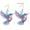 Boucles d'oreilles pendantes Colibri Mode Simple pour Femmes Boucles d'oreilles Animal Mignon Déclaration Fête Zircon Cadeaux
