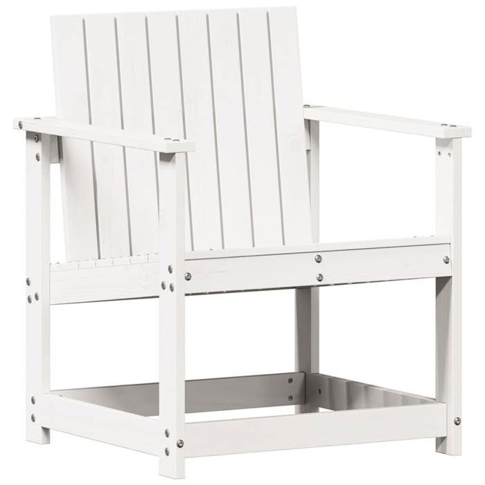 VidaXL Chaise de Jardin, Siège avec Dossier, Chaise à Manger, Fauteuil de Camping, Meuble de Terrasse Patio Extérieur, Blanc 832626