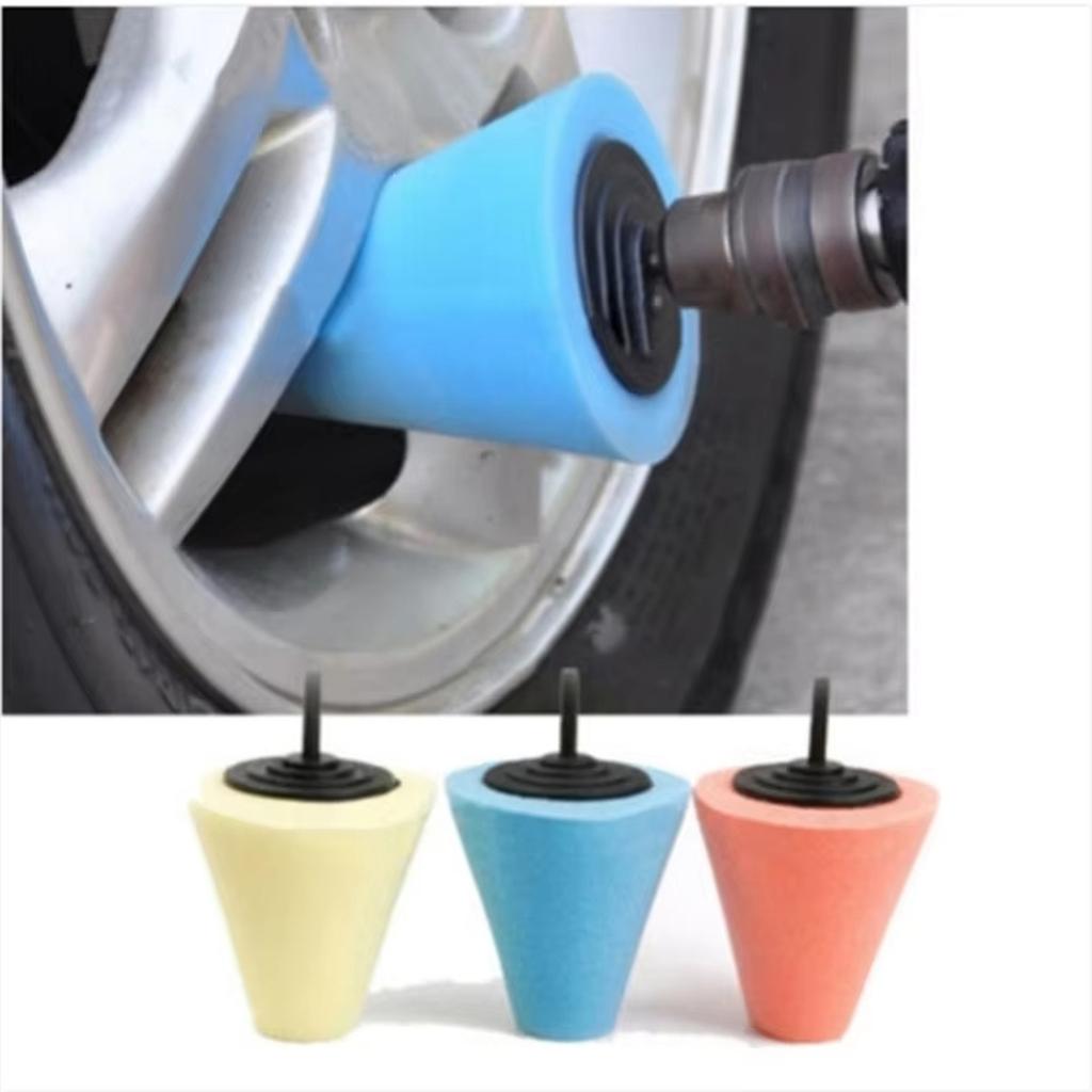 Spugna Schiuma Lucidante per Pneumatici Auto Tampone Lucidante Macchina Lucidatrice Auto Pneumatici Mozzo Ruota Strumento Lucidatura Forma Ruota