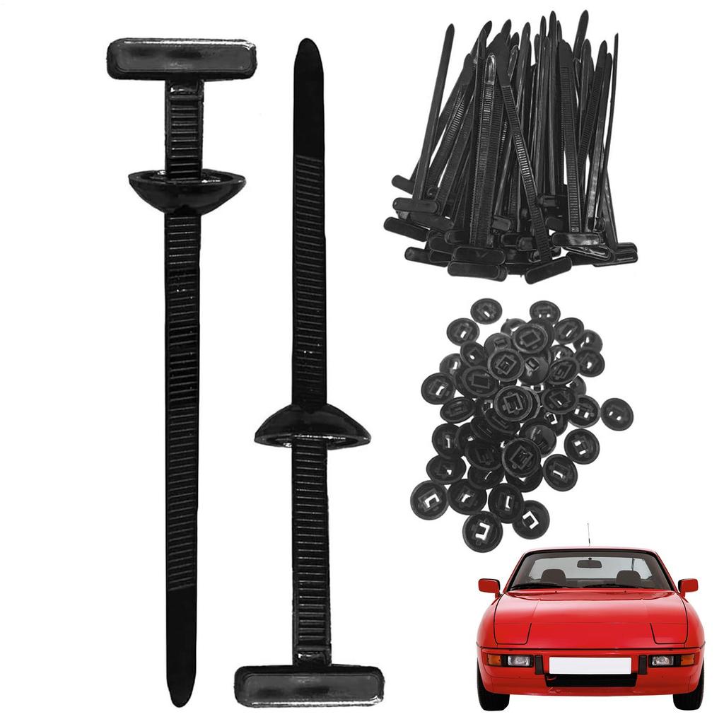9cm Nylon Cable Tie Buckle 100pcs Universal Nylon Cable Tie Buckle Zip Tie Holders Self-locking Buckle Multipurpose Fastener