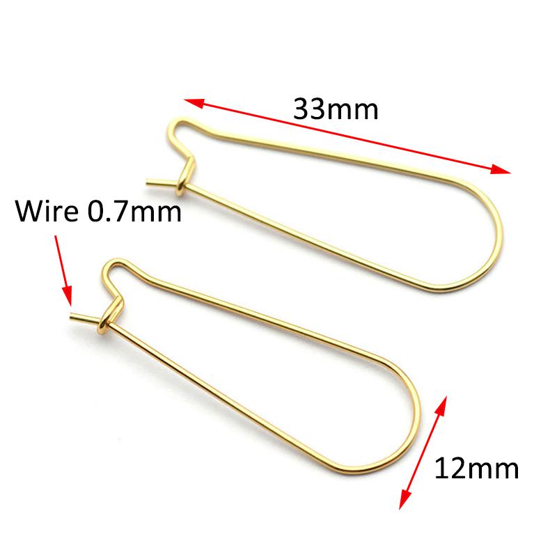 50pcs Stainless Steel Earwire Earrings Hooks Base for Earrings Ear Jewelry Making DIY Findings Accessories Wholesale Supplies