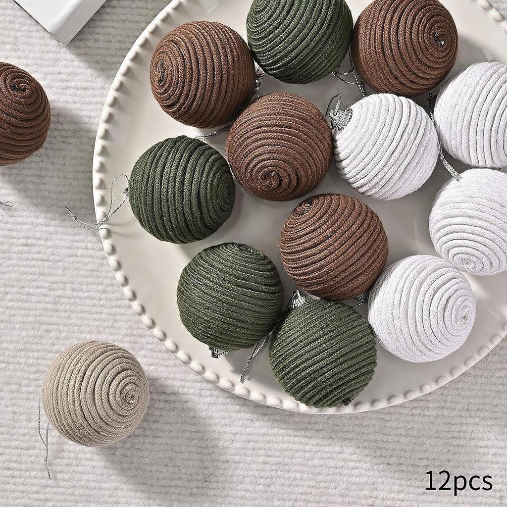 12 Pieces Christmas Balls Tree Decorations Pendants Home Thanksgiving Celebrations Party