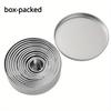 11 pezzi/set Tagliabiscotti rotondi in acciaio inox DIY Pasticceria Cerchi anello per cottura