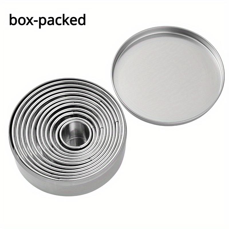 11 pezzi/set Tagliabiscotti rotondi in acciaio inox DIY Pasticceria Cerchi anello per cottura