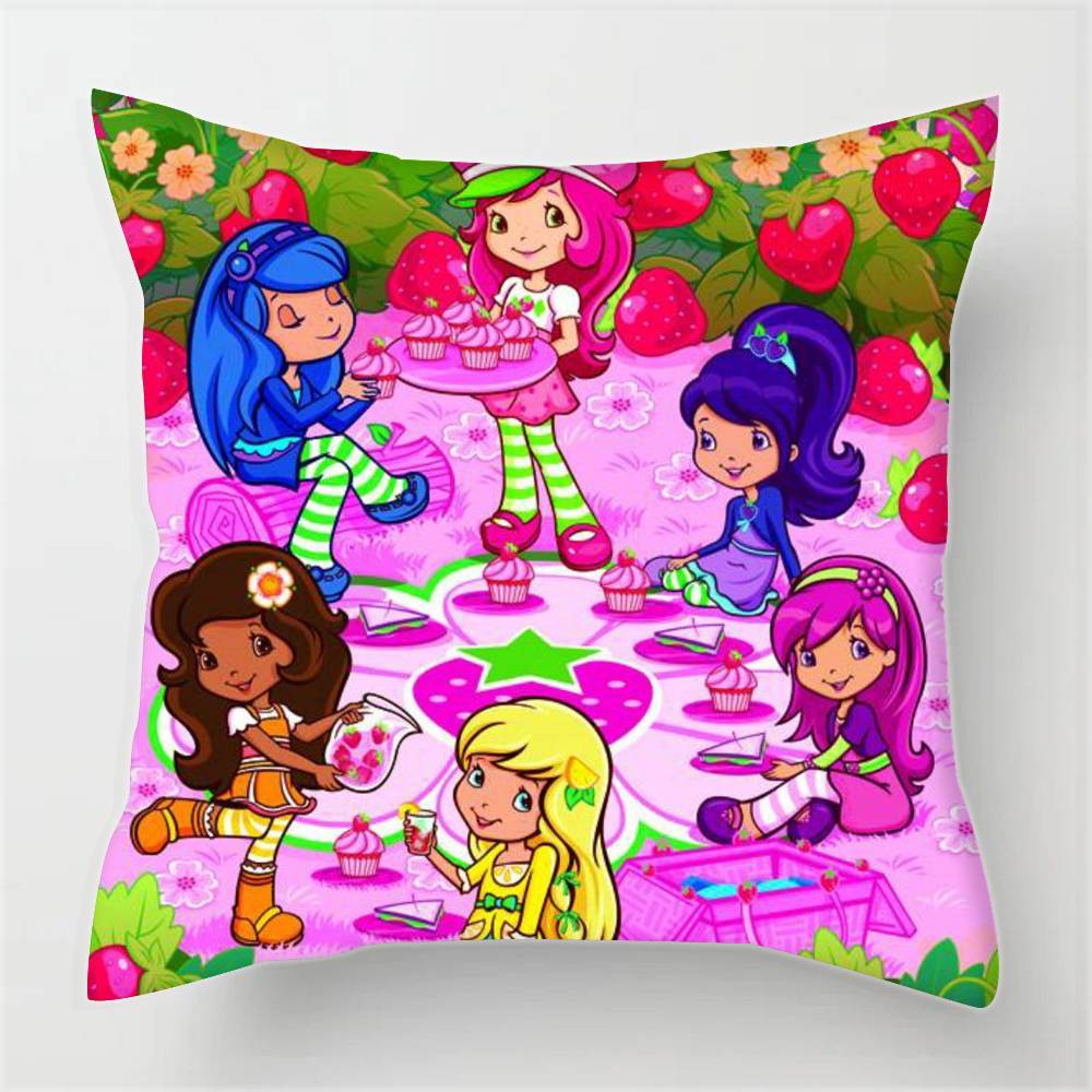 Cartoon S-Strawberry S-Shortcake  Pillowcases Cushion Covers Living Room Sofas Home Decor Gifts