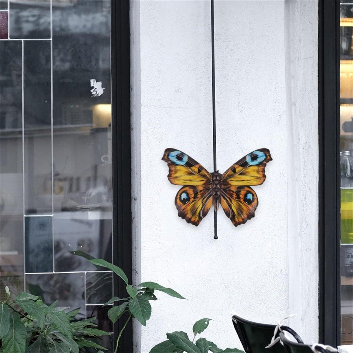 

BHBL Outdoor Wall Decor Butterfly Decoration Metal Butterfly Wall Decor for Fence Metal Wall for Home Decorations Yellow China Mainland