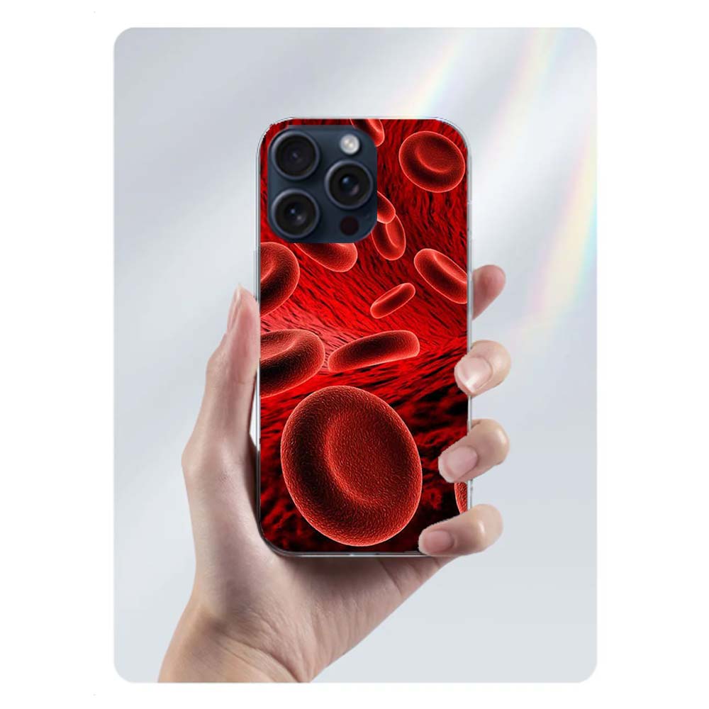 Blood Platelets Under Microscope Clear Phone Case For Iphone 17 Air 16 Pro Max 15 Pro 14 Plus 17E 16E 11 13 12 Mini Cover Cases