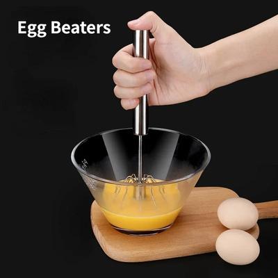 Frullino per le uova in acciaio inox, utensili per uova semiautomatici, frusta per panna, miscelatore manuale, accessori per la cucina domestica