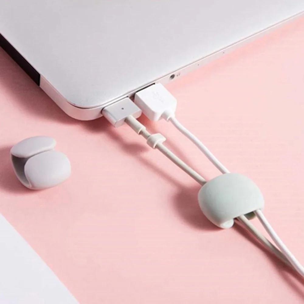 5/10 Pcs Charge Cable Protectors Travel Data Cord Clip Decoration Earphone Charging Cables Storage Buckle Cable Organizer