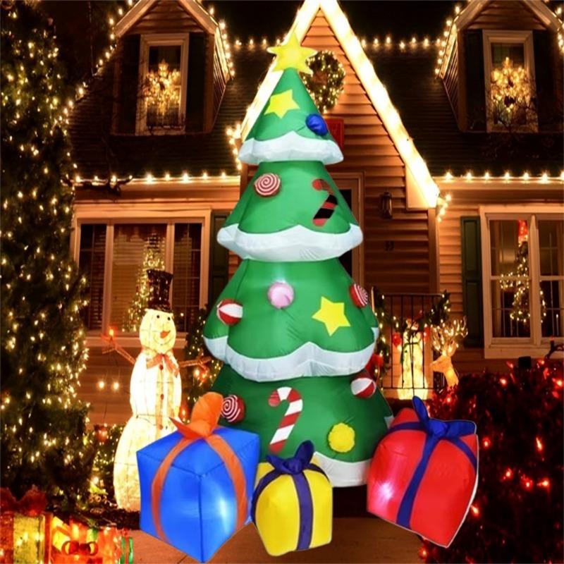 Inflatable Toy Christmas Gift Tree Christmas Inflatable Model Luminous Inflatable Model Christmas Atmosphere Decor Model