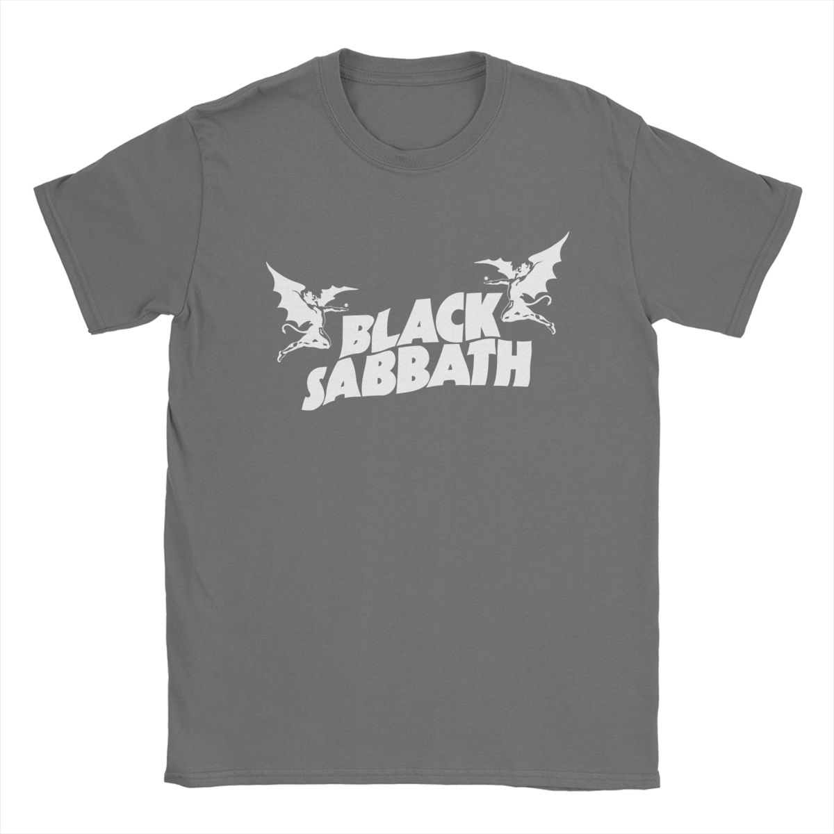 

Blacks Sabbaths Men T Shirts Novelty Tee Shirt Short Sleeve Crew Neck T-Shirts Pure Cotton Gift Idea Clothes L темно-сірий колір