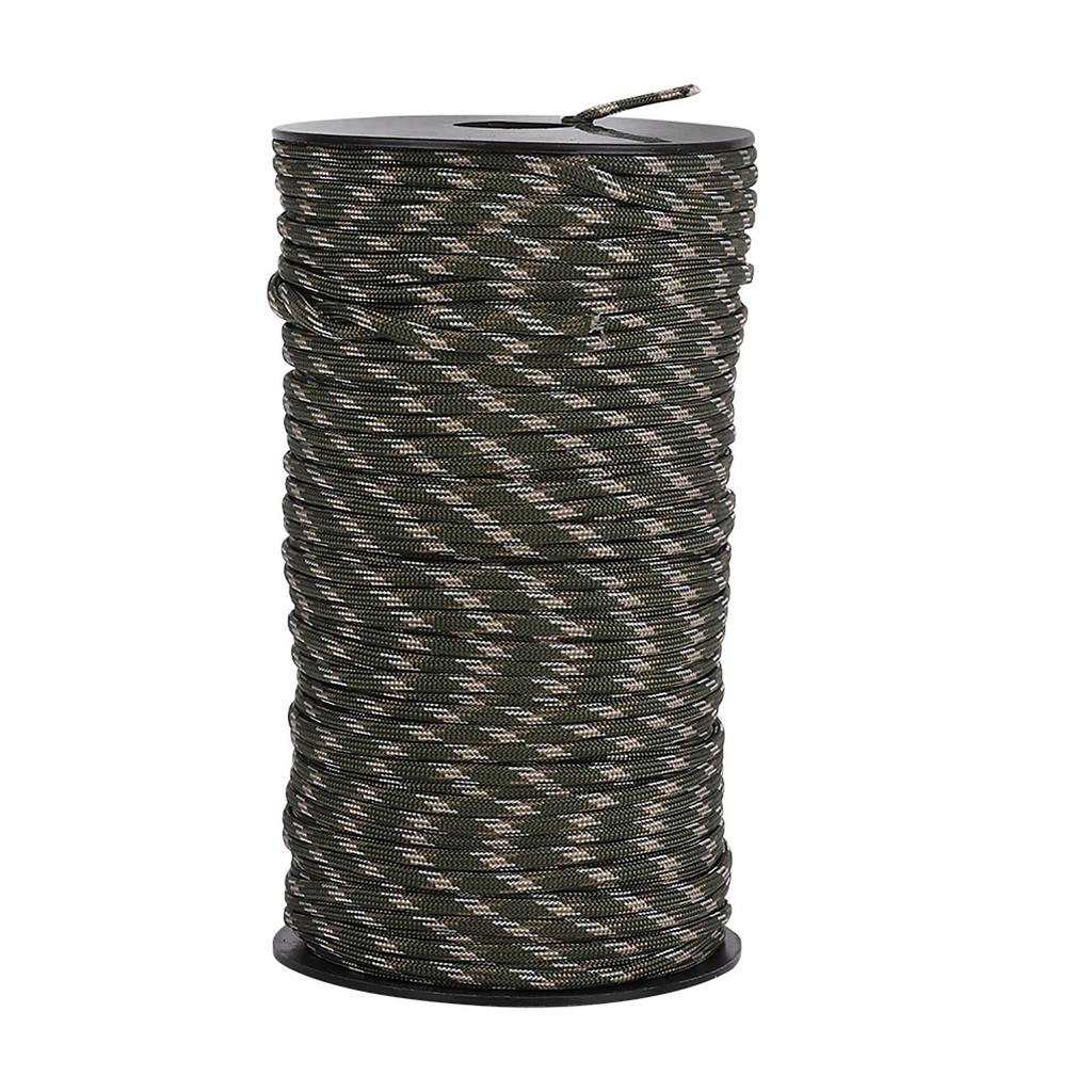 100m Outdoor Rock Parachute   Rope Survival Cord for   Hiking(Black)