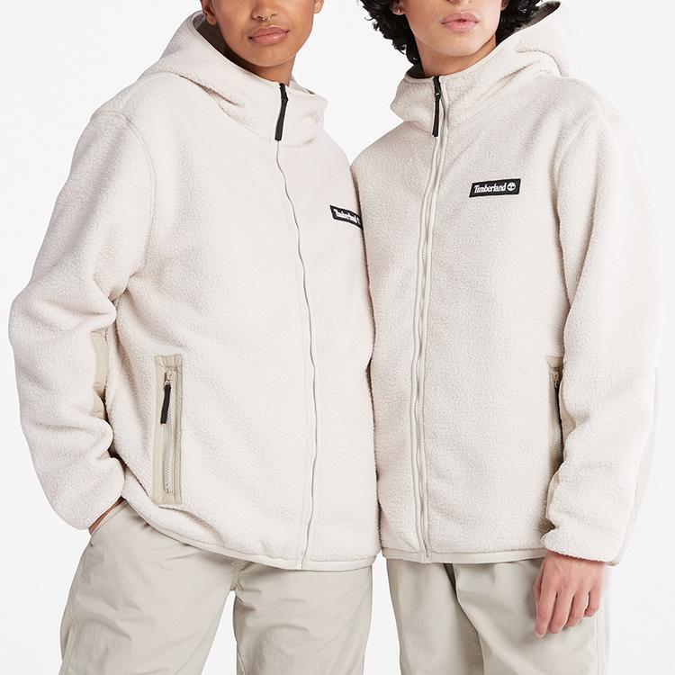 Timberland Reversible Hooded Fleece Jacket Unisex Jackets Sand A5VB9-CY2