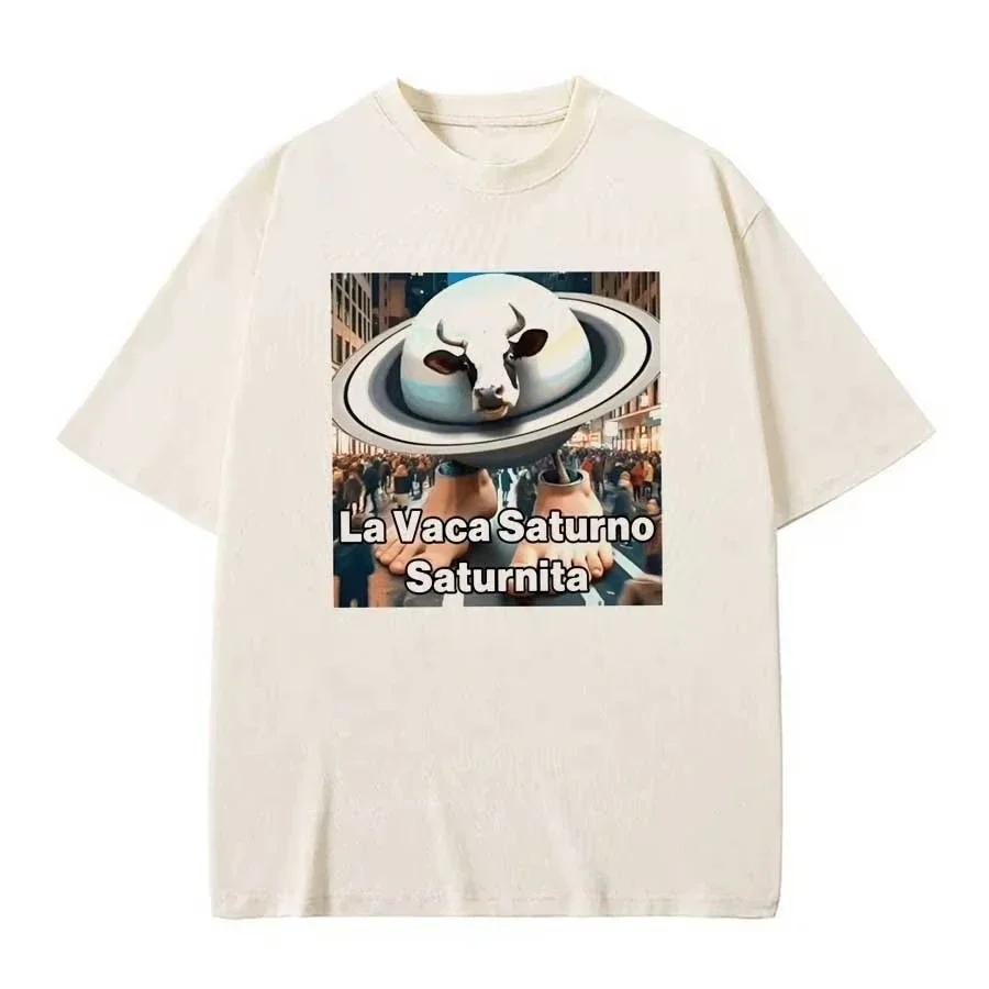 

Sheep milk Saturn Saturn Tower shirt comic Italian brain rot meme millennium T-shirt top female hip-hop street style large 4XL