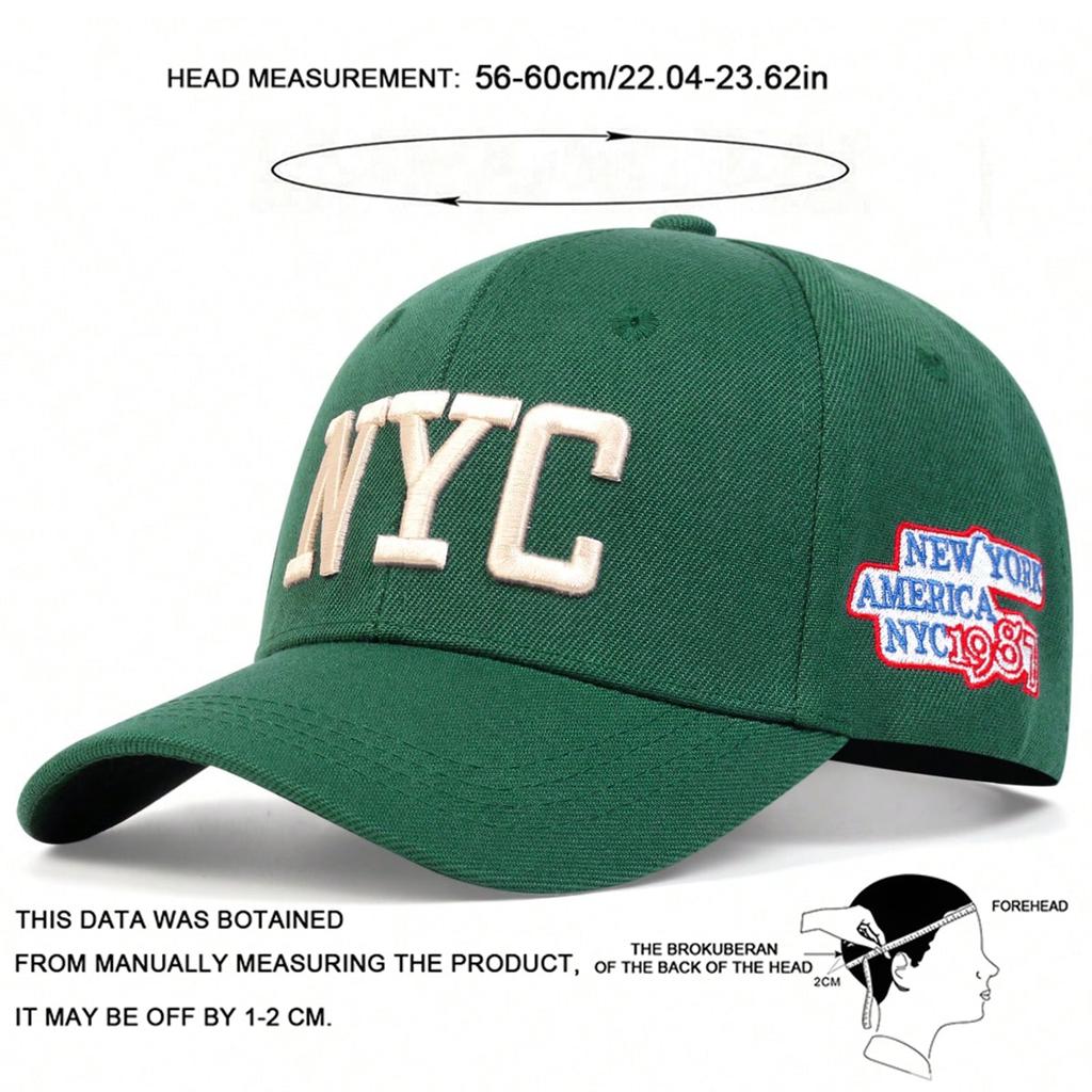 Unisex NYC Letter Embroidery Baseball Caps Spring Autumn Outdoor Sunscreen Hat Adjustable Casual Trucker Hats
