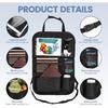 Back Seat Car Organizer with Tablet Holder, 6 Storage Pockets Car Storage Organizer with Foldable Food Tray, Car Seat Back Protectors Kids Car Kick