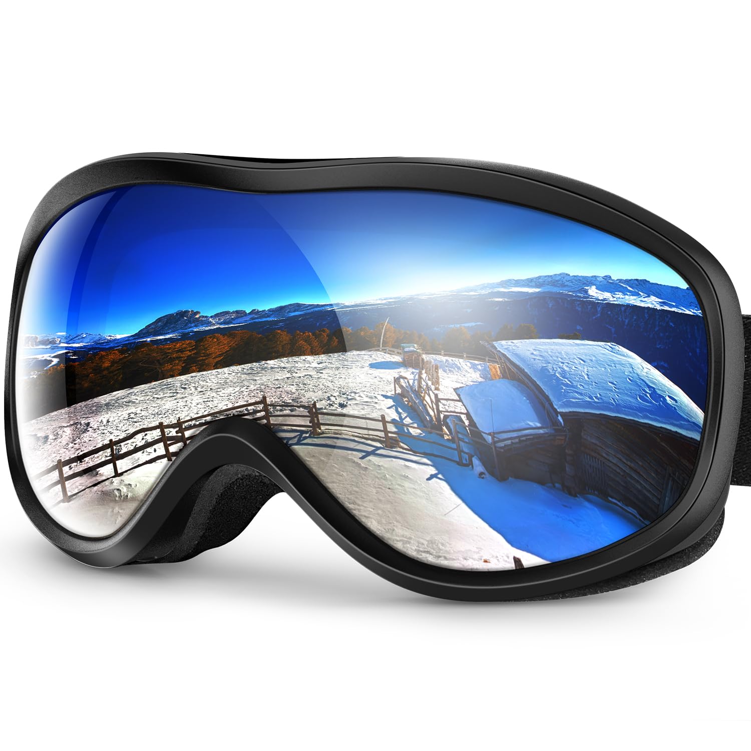 

SOUSHINE Ski Snow Snowboard Spherical Sports UV Glasses and Unisex Goggles, Goggles, Goggles, Double-Layer Lens, Anti-Fog, Goggles, 99% Protection, синий