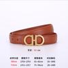 Womens Genuine Leather Belt With Zinc Alloy 8-Shape Buckle Jeans Casual Pants Stylish Waistband