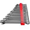Set of 2 Magnetic Wrench Holders, Magnetic Spanner Organizer Rack Tool Tray, Holds 46 Wrenches, Toolbox Holder for Professionals and Enthusiasts, Incl
