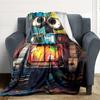 1pc Robo Art Flannel Throw Blanket HD Printed Lightweight Soft Warm All Season Blanket for Sofa, Bed, Travel, Camping Machine Washable