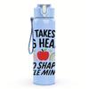 1PC Teacher Inspirational Quote 750ml Color Plastic Sports Water Bottle Leakproof Flip Straw Lid For Sports Office Home Use