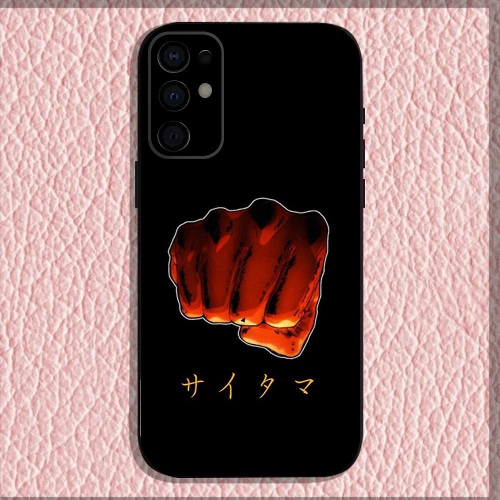 One P-Punch Man Saitama Phone Case For Samsung S25,S24,S21,S22,S23,S30,Ultra,S20,Plus,Fe,Lite,Note,10,9,5G Black Cover
