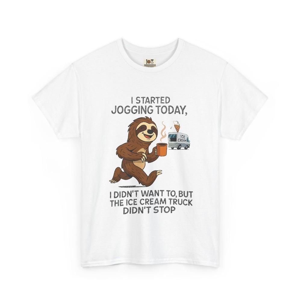 

Funny Sloth Jogging T-Shirt, Animal Humor Tee, Cute Sloth Apparel, Birthday Gift L