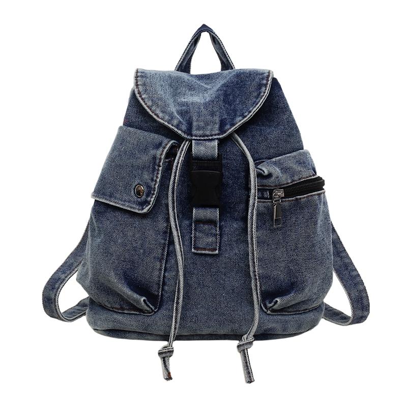 Denim Rucksack Große Kapazität Schüler Klassen Schultasche