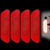 4Pcs/set Car Door Stickers Universal Safety Warning Mark OPEN High Reflective Tape Auto Exterior Motorcycle Bike Helmet Sticker