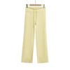 Women's Autumn Spicy Girl High-Waisted Knit Wide-Leg Pants - Versatile, Comfortable, Slimming, Casual, Floor-Length