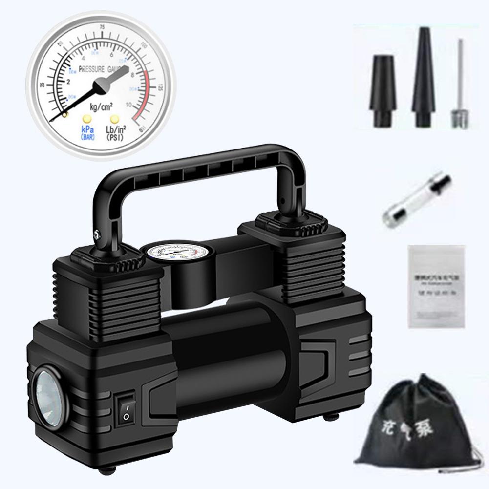 Car Tire Pump 150 PSI 12V Electric Air Pump LED Emergency Flashlight Heavy Duty Air Compressor Car Tyre Inflator for All Vehicle