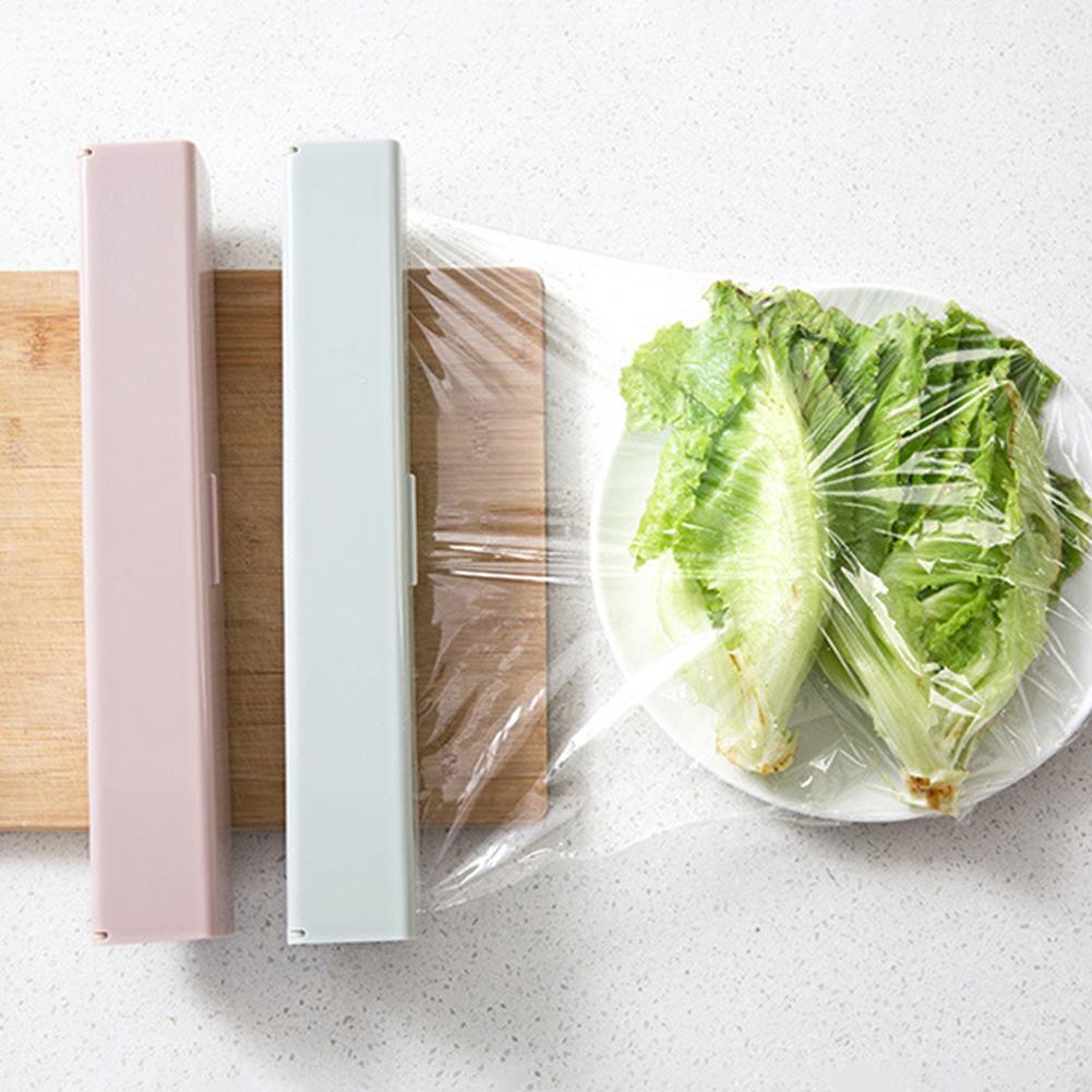 Household Food Plastic Wrap Magnetic Dispenser with Cutter Tin Aluminum Foil Dispenser with Cutter Maximum 12 Inch Kitchen Tools