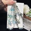 Phone Lanyard Short Bear Butterfly Pendant Dazzling Crystal Beaded Bracelet High End Outdoor Travel Portable Pendant