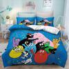3D Cartoon L-Les B-Barbapapa Duvet Cover and Pillowcase, Double/King Soft Bedding Set,Home Bedroom Decor,Gift for Boys and Girls