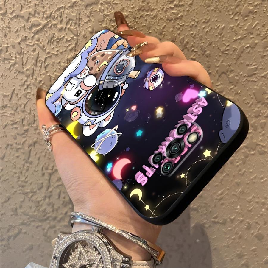 Cartoon Astronaut Hülle für Xiaomi Poco F8 X3 X4 X5 X7 Pro F3 C71 M5 F1 C50 M3 M4 M7 C75 C61 Funda Handyhülle