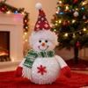 Festival Light Up Snowman Ornament With Warm LED Glows For Holiday Homes Decoration Desktop Accessories