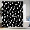 Bathroom Curtain Waterproof Polyester Cloth White Cat Pattern Shower Curtain For Bathroom Kitchen Home Decor Accessories 180X240