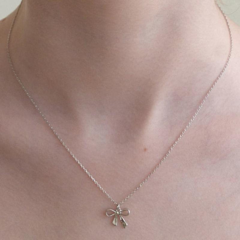 

Primate ribbon necklace SILVER(PRN259-WH)