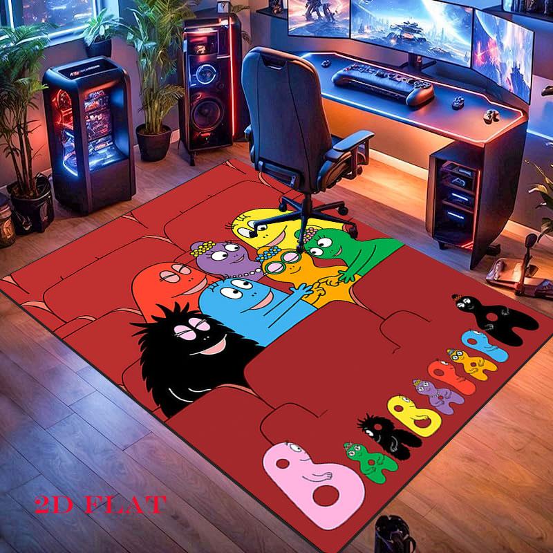 Barbapapa Fun Carpet Rug for Living Room Bedroom Home Sofa Decoration,Kids play Nonslip Floor Mat
